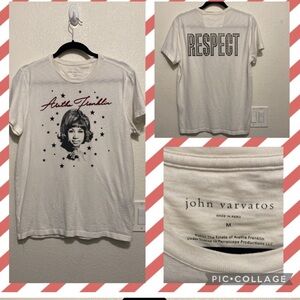 John Varvatos Aretha Franklin Respect Graphic T-Shirt Salt